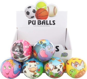 Pallina morbida con animaletti 10 cm