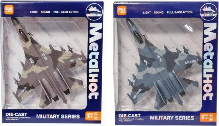Caccia militare con motore pull back