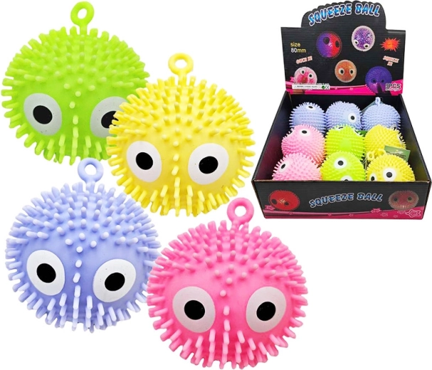 Pallina antistress comprimibile con occhietti