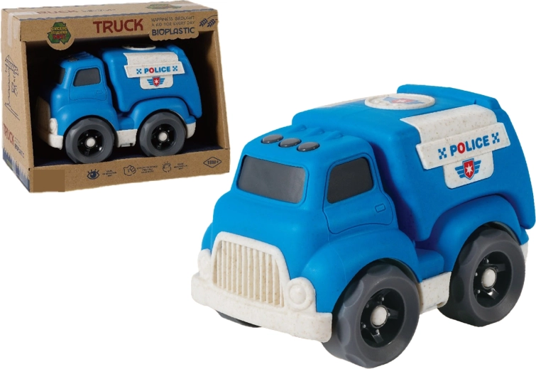 Camion della polizia in bioplastica 18 cm