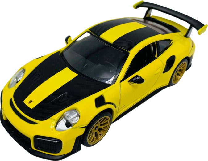 Modello d'auto in metallo 1:32 Porsche 911 GT2 RS con luci e suoni