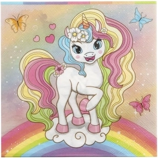 Tovaglioli di carta Unicorno 33 × 33 cm, 12 pz