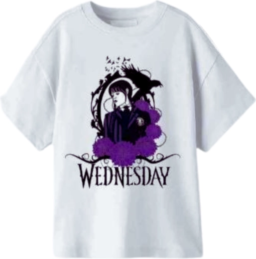 Maglietta bianca Wednesday