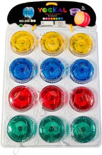 Yo-yo in plastica trasparente 5 cm - 1 pezzo