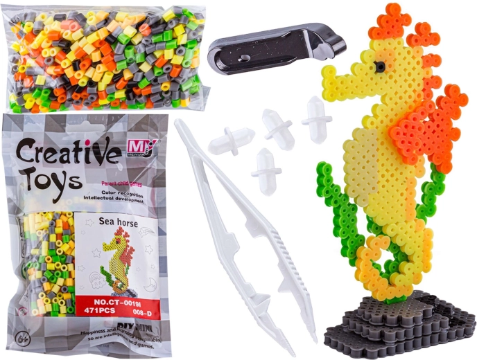 Perline da stirare 3D – cavalluccio marino (modello), sacchetto