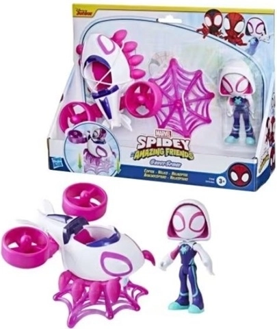 Marvel Spidey e i suoi fantastici amici: action figure Ghost-Spider con veicolo