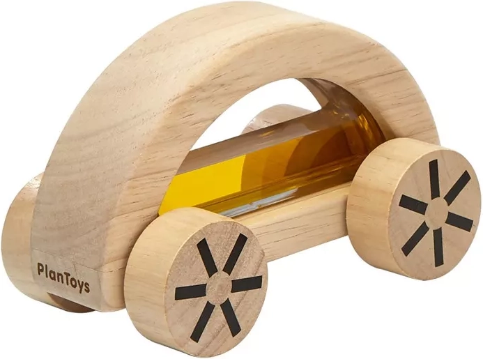 PlanToys macchinina in legno con acqua gialla - 1 pezzo