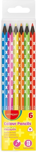 Pastelli Keyroad Neon triangolari 6 pz