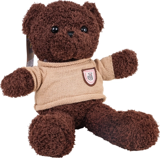 Orsetto di peluche marrone con maglione