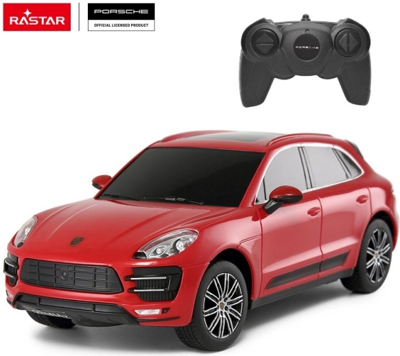 Auto RC Rastar Porsche Macan Turbo telecomandata 1:24 rossa