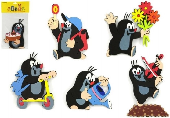 Decorazione in schiuma Talpa e torta