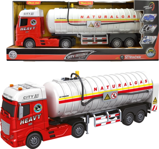 City Service camion trattore con cisterna a gas naturale 1:12 con suoni e luci