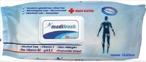 Salviette umidificate Medifresh per adulti con clip 60 pz