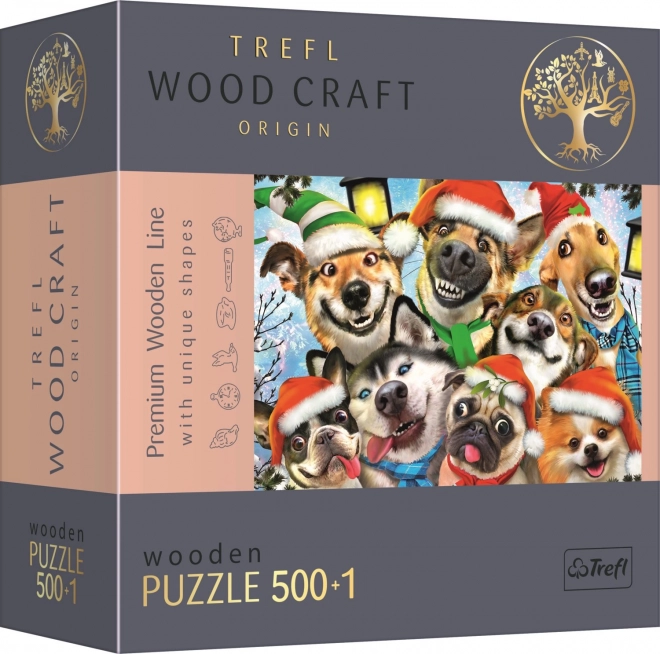 Puzzle in legno Cani di Natale 501 pezzi