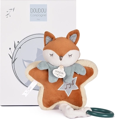 Set regalo Doudou: volpe di peluche Timo con carillon 16 cm