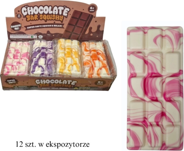 Pallina antistress squishy da spremere a forma di cioccolato bianco