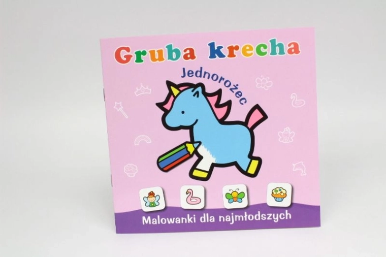 Linea spessa unicorno – libro da colorare con adesivi