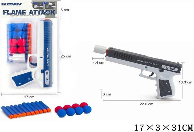 Pistola per dardi in schiuma