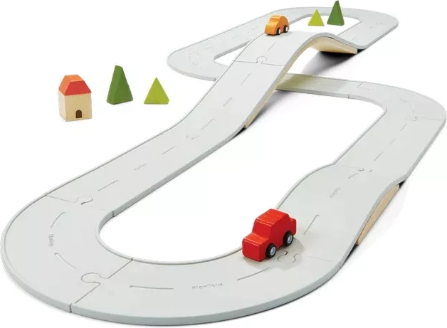 PlanToys set bifacciale strada e binari