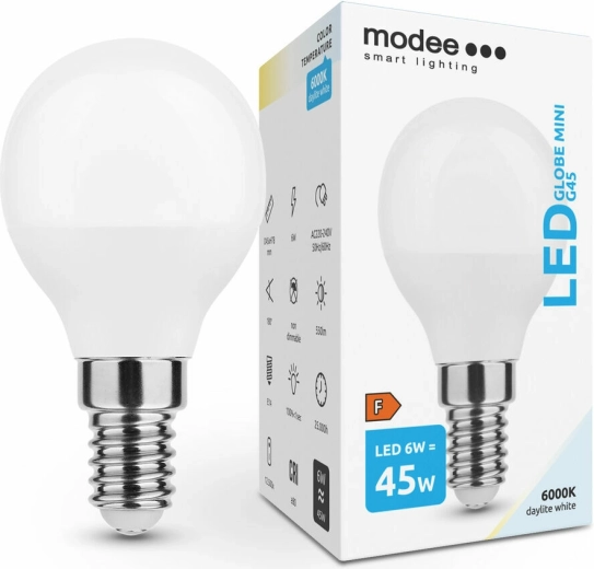 Lampadina LED Modee Lighting Globe Mini G45 6 W E14 bianco freddo