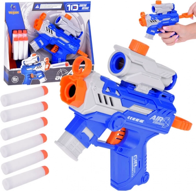 Pistola con bersaglio per proiettili in schiuma morbida