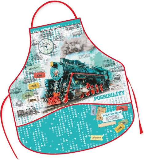 Grembiule scolastico per bambini Train (treno) - 1 pezzo