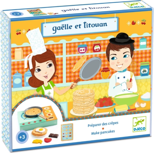 Djeco crêpes con Gaëlle e Titouan