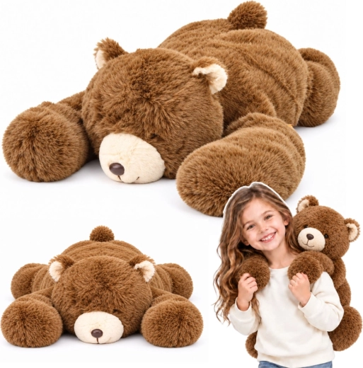 Orsetto di peluche marrone con zampe lunghe 60 cm