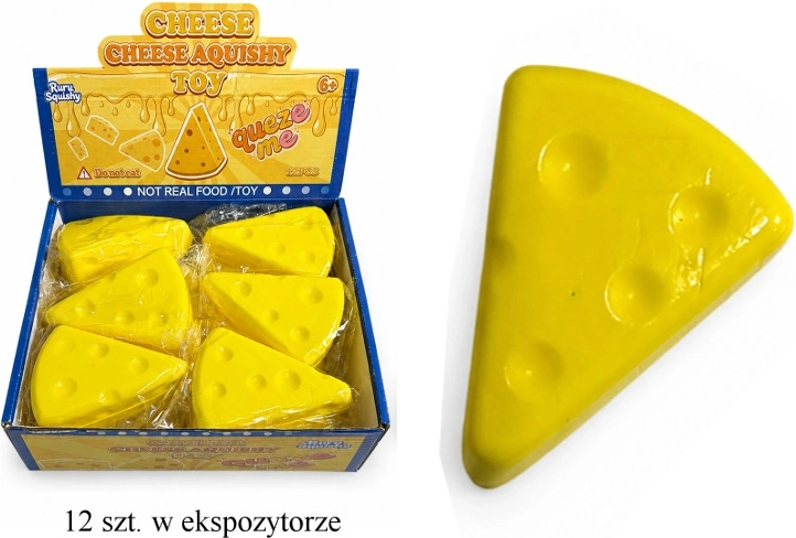 Giochino antistress comprimibile a forma di formaggio (triangolo)