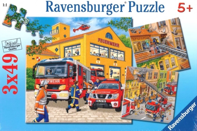 Puzzle Ravensburger Vigili del Fuoco 3x49 pezzi