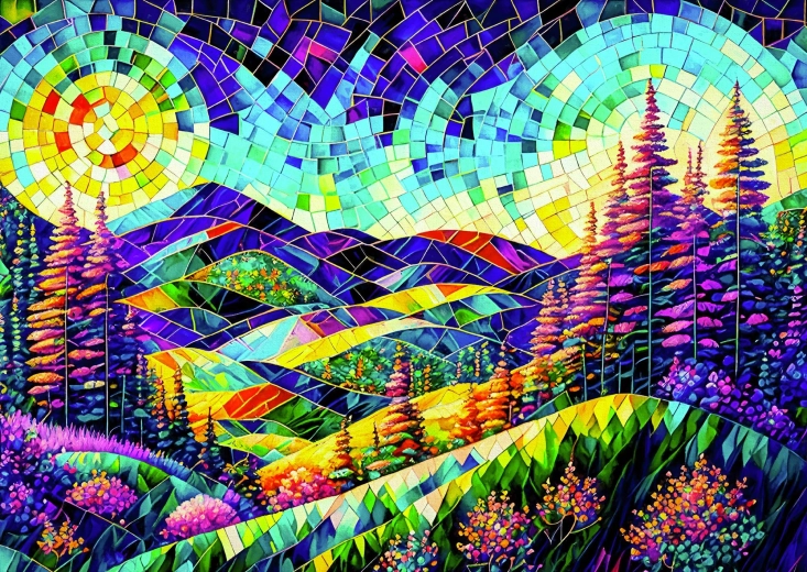 Puzzle Enjoy Oltre le colline nella terra dei sogni 1000 pezzi