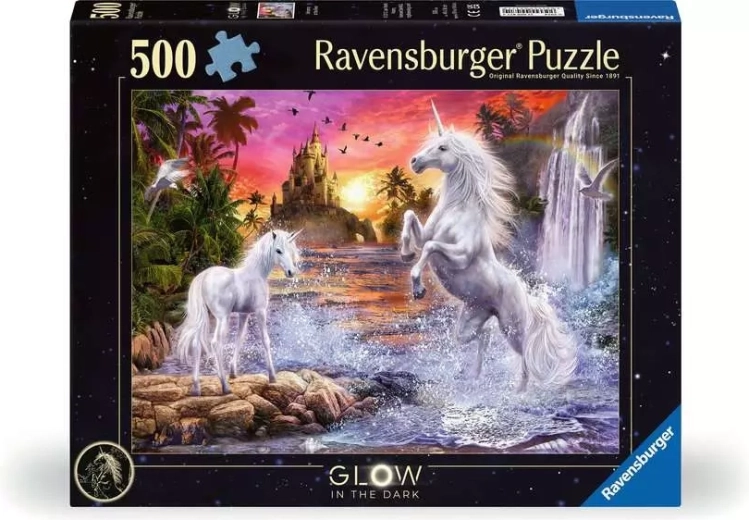 Puzzle luminoso Ravensburger Unicorni al fiume da 500 pezzi