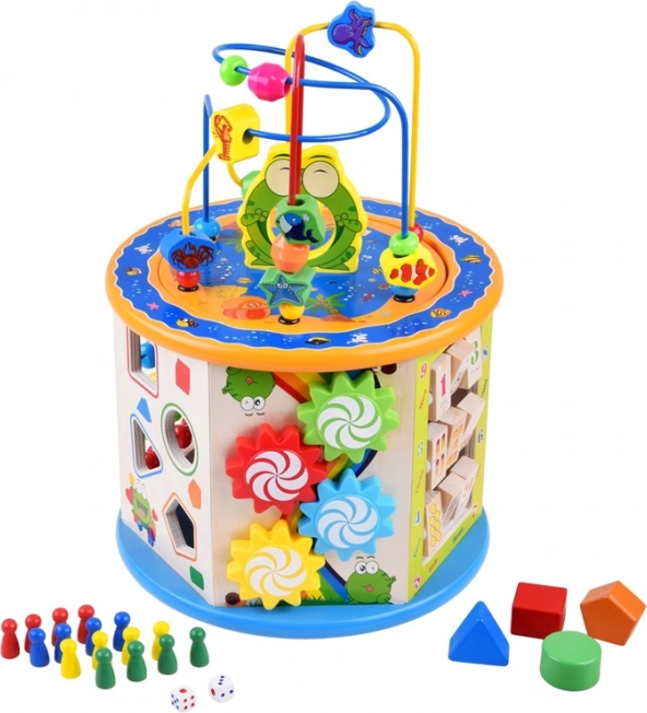 Cubo educativo in legno 8 in 1