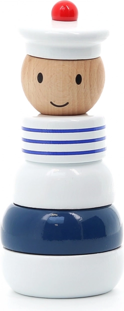 Torre di impilamento in legno a forma di marinaio