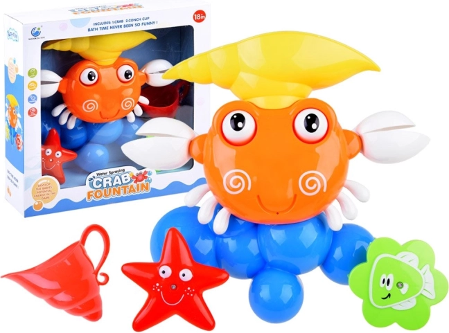 Giocattolo da bagno ad acqua – granchio con fontanella a ventose