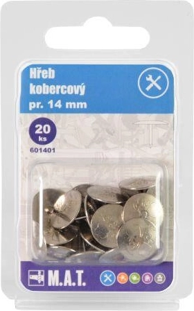 Chiodini per tappeti 14 mm, 20 pz