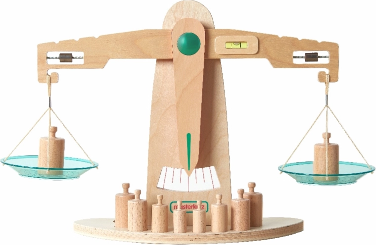 Bilancia in legno con piattini MASTERKIDZ