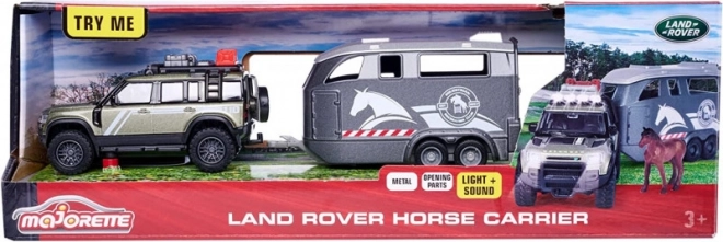 Majorette Grand Land Rover Set con rimorchio per cavalli
