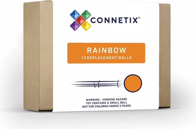 Set di palline di legno nei colori dell’arcobaleno, 12 pezzi