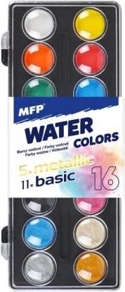Acquerelli 16 pezzi in scatola di plastica