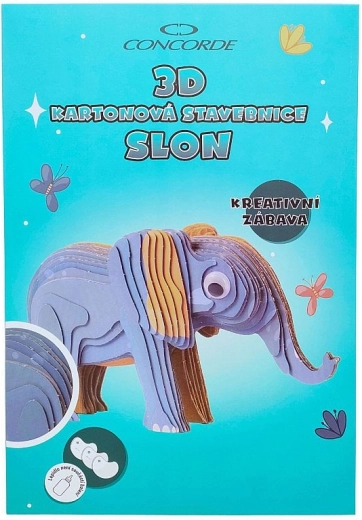 Kit di costruzione 3D in cartone dell’elefante