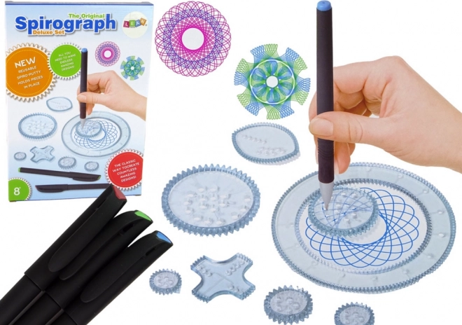 Set di Spirografi con Cerchi e Matite, 28 pezzi