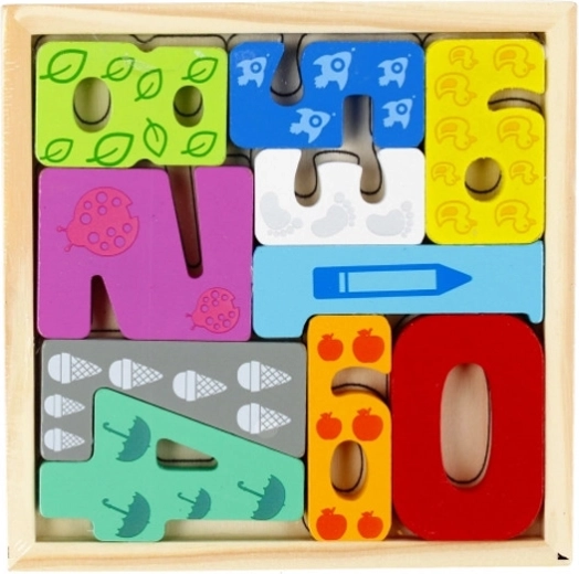 Puzzle in legno con numeri