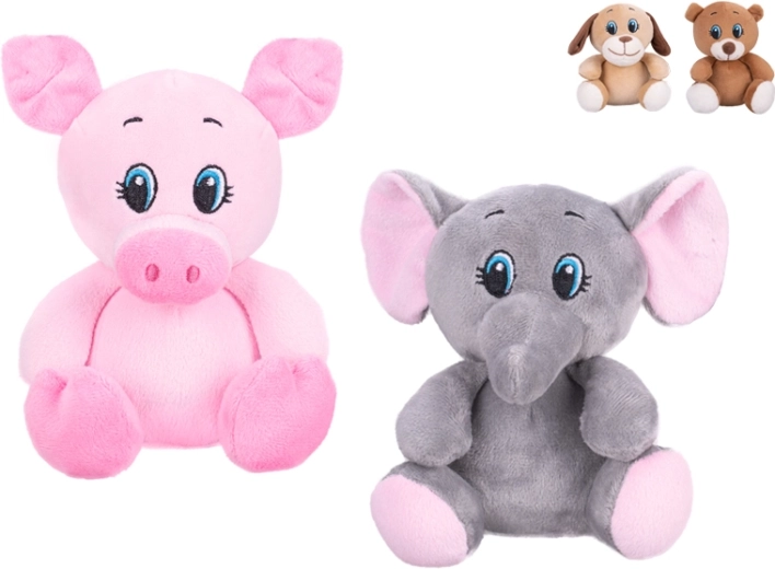 Animaletto di peluche 14 cm – giocattolo ecologico seduto per neonati