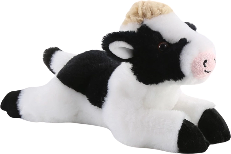 Mucca di peluche sdraiata 25 cm