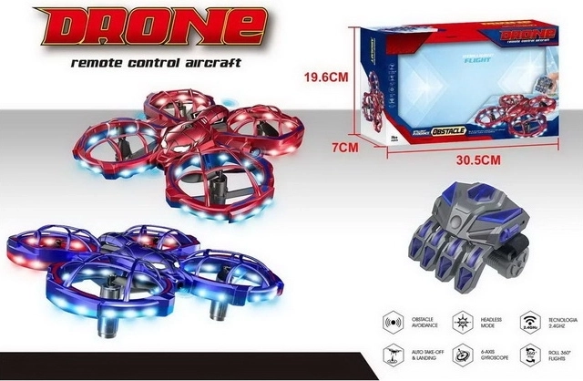 Mini drone R/C con due ruote e luce LED
