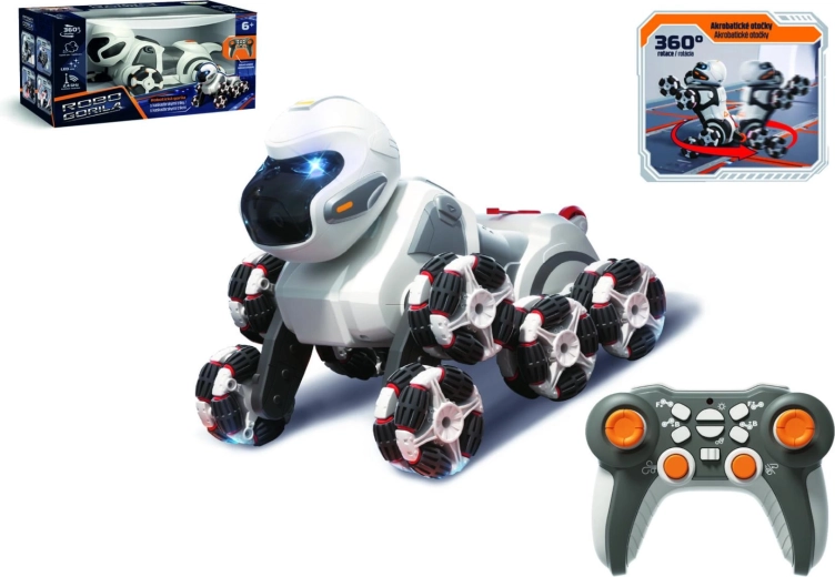 Gorilla robotica radiocomandata con vapore 24 cm, 2,4 GHz, luce e suono - 1 pezzo