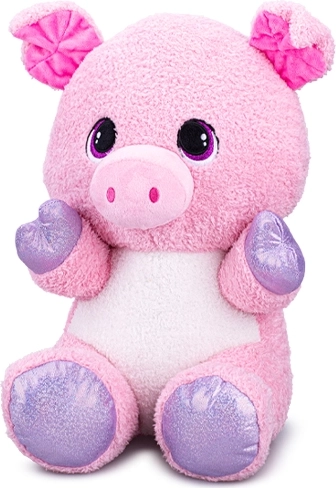 Maialino di peluche seduto 16,5 cm