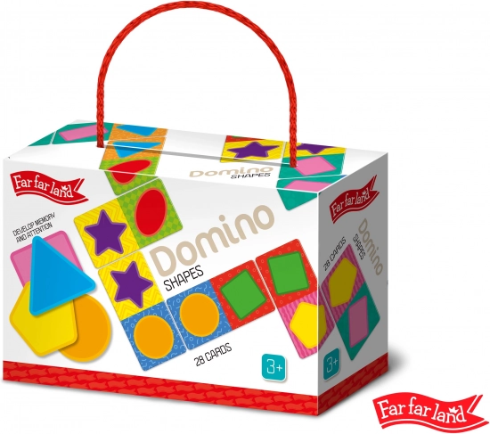 Far Far Land domino con immagini e forme