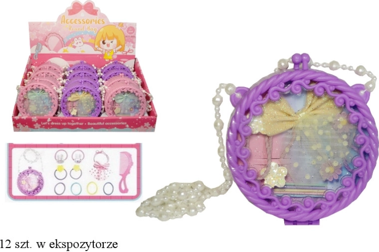 Set per bambina: elastici per capelli con pettine in pochette decorativa